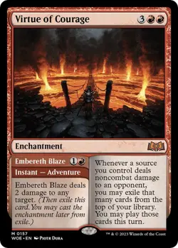 Virtue of Courage NM #282 Wilds of Eldraine MTG - Image 1