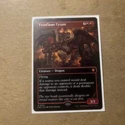 MTG English Twinflame Tyrant (Borderless) NM Normal Foundations - Image 1
