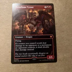 MTG English Twinflame Tyrant (Borderless) NM Normal Foundations - Image 2