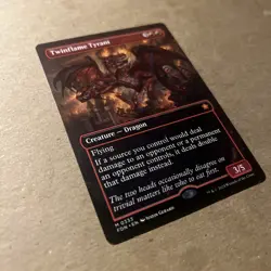 MTG English Twinflame Tyrant (Borderless) NM Normal Foundations - Image 3