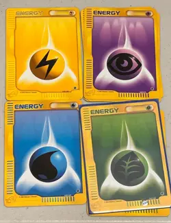 pokemon Energy Cards Circa 2002 4 Types 8 Cards Total - Image 1