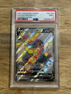 GRADED PSA 9 2021 Pokemon SWSH FA/Centiskorch V Shining Fates #SV108 - Image 1
