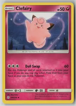 Clefairy 144/236 Pokemon TCG Sun Moon Sm-Cosmic Eclipse Regular (Near Mint) NM 5 - Image 1