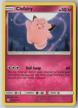 Clefairy 144/236 Pokemon TCG Sun Moon Sm-Cosmic Eclipse Regular (Near Mint) NM 3 - Image 1