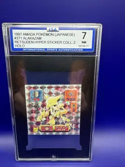 Alakazam Hyper Sticker Prism #371 ISA 7 NM - 1997 Pokemon Amada - Image 1