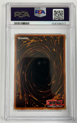 Yugioh LOB-000 Tri-Horned Dragon 1st Edition Wavy Secret Rare PSA 9 - Image 4