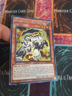 Yugioh Advanced Crystal Beast Topaz Tiger BLCR-EN013 Secret Rare 1st Edition NM - Image 2