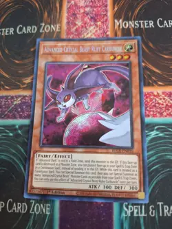 Yugioh Advanced Crystal Beast Ruby Carbuncle BLCR-EN010 Secret 1st Edition NM - Image 1