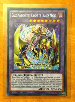 Yugioh Dark Magician the Knight of Dragon Magic BLMR-EN001 Secret Rare NM-M - Image 1