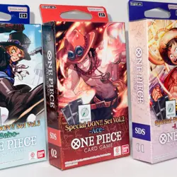 LOT of 3 ONE PIECE Card Game Special DON Set SDS 01 02 03 Luffy Ace Sabo SEALED - Image 4