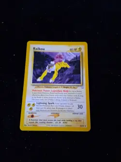 Pokemon TCG Raikou Neo Revelation Card 22/64 Unlimited Rare Vintage Card WOTC LP - Image 4