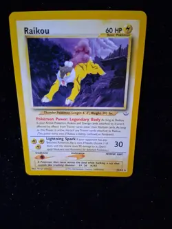 Pokemon TCG Raikou Neo Revelation Card 22/64 Unlimited Rare Vintage Card WOTC LP - Image 5