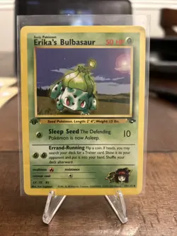 Pokemon TCG Erika's Bulbasaur Gym Challenge Card 39/132 1st EDITION MP - Image 1