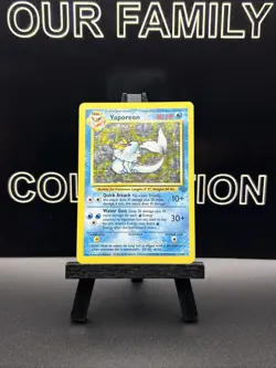 Pokemon TCG Vaporeon Holo Rare Unlimited Card 12/64 Jungle Set 1999 WOTC LP - Image 1