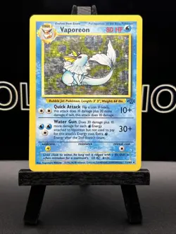 Pokemon TCG Vaporeon Holo Rare Unlimited Card 12/64 Jungle Set 1999 WOTC LP - Image 2