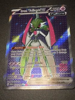 Pokemon Iron Valiant EX TCG Full Art Card 225/182 Paradox Rift - Image 2