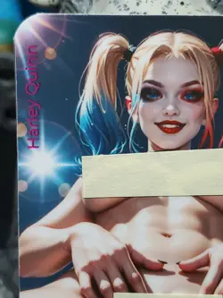1/1 Only 1 Made Harley Quinn F/N NSFW Spicy Topless Lonestar Customs Waifu Card - Image 2