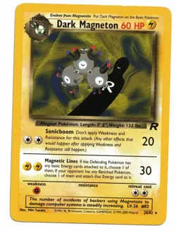Pokemon Card: Dark Magneton 28/82 Team Rocket Set Rare! EXC - Image 1
