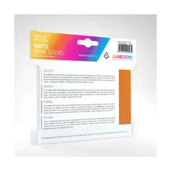 GameGenic Card Protection Matte Sleeves - Orange (100) New - Image 2