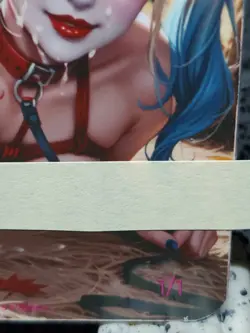 1/1 Only 1 Made Harley Quinn DC NSFW Spicy Topless Lonestar Customs Waifu Card - Image 4