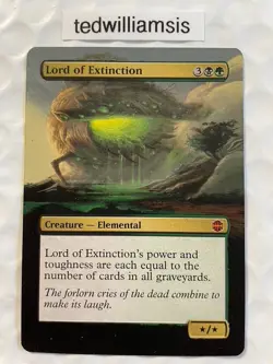 Lord of Extinction MtG Alara Reborn Altered Art Extended & Borderless - Image 1