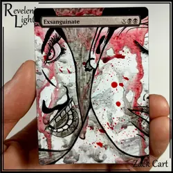 Exsanguinate Alter - Hand Painted MTG Altered Art Vampire - Magic the Gathering - Image 1