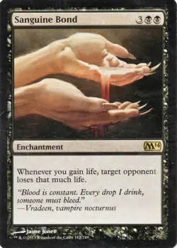 MTG Sanguine Bond, Magic 2014, LP Lightly Played, English Card - Image 1