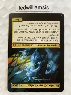 Karador, Ghost Chieftain MtG Commander Altered Art Extended & Borderless - Image 4