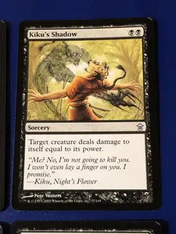 Kiku’s Shadow X4 Saviors Of Kamigawa Ex Condition See Pics Front Back Mtg - Image 4