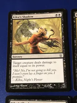 Kiku’s Shadow X4 Saviors Of Kamigawa Ex Condition See Pics Front Back Mtg - Image 5