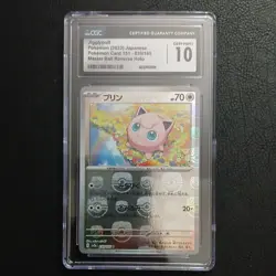 Jigglypuff Master Ball Reverse Holo 039/165 Japanese Pokemon 151 CGC 10 Gem Mint - Image 1