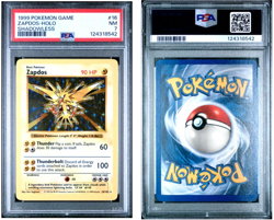 PSA NM 7 1999 POKEMON TCG #16 ZAPDOS-HOLO SHADOWLESS - Image 1