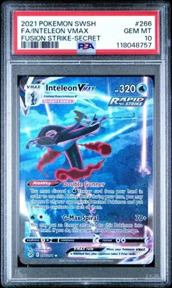 Pokemon INTELEON VMAX 266/264 Ultra Rare (2021 SWSH Fusion Strike) PSA 10 - Image 1