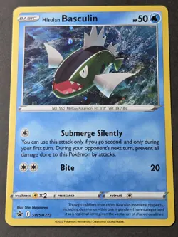 Hisuian Basculin SWSH273 Holographic Black Star Promo Pokemon TCG Near Mint - Image 1
