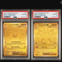 PSA 10 Mega Lucario Gardevoir ex MEG EN sequential set #187 #188 Pokemon 2025 - Image 1