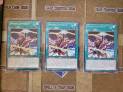 YUGIOH 3X ONOMATOPICKUP LED6-EN037 RARE UNLIMITED ED NM - Image 1