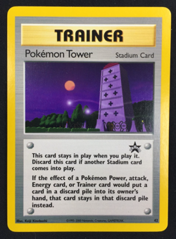 2000 Pokemon Black Star Promo Card #42 Trainer Pokemon Tower NM Unplayed - Image 2