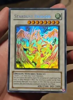 ghost rare Stardust Dragon TDGS-EN040 Unlimited lightly played yugioh card - Image 1