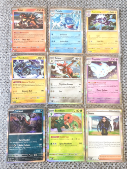 2023 POKEMON 9-CARD HOLO LOT Scarlet & Violet OBSIDIAN FLAME Mint Black Star - Image 1