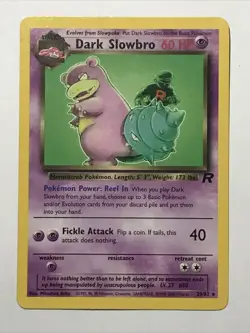 Pokemon Dark Slowbro 29/82 Non-Foil Card 2000 Rare Vintage, LP - Image 1