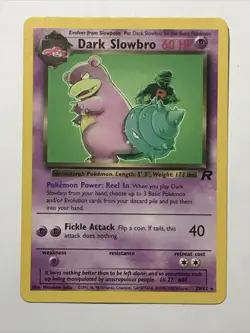 Pokemon Dark Slowbro 29/82 Non-Foil Card 2000 Rare Vintage, LP - Image 2