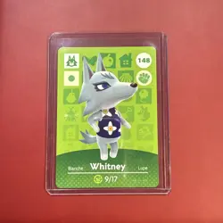 #148 Whitney Animal Crossing Amiibo Card Authentic Never Scanned! - Image 1