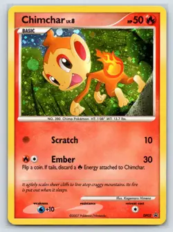 Pokemon Card CHIMCHAR DP02 Black Star Holo Promo Rare NM - Image 1