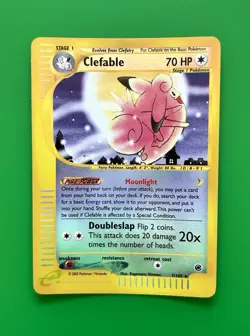 Pokemon Card - Clefable 7/165 Base Set Expedition Reverse Holo - Image 1