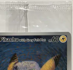 PIKACHU with Grey Felt Hat 085 - Promo Card ( Sealed ) - Pokemon x Van Gogh - Image 4
