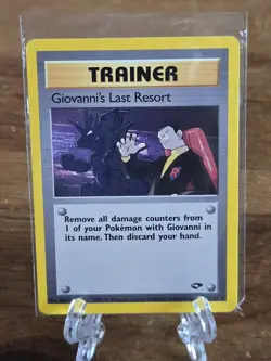 GIOVANNI'S LAST RESORT 105/132 Gym Challenge Pokemon Card Unlimited Rare WOTC - Image 5