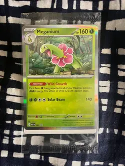 Pokemon Mega Evolution Prerelease Staff Promo Card Sealed - Image 1