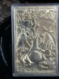 Charizard And Togepi gold plated 23k card burger king pokemon w/ pokeball - Image 3