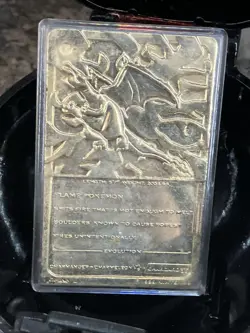 Charizard And Togepi gold plated 23k card burger king pokemon w/ pokeball - Image 5