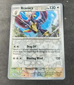Pokemon Surging Sparks Braviary Reverse Holo Uncommon Card 153/191 NM - Image 1
